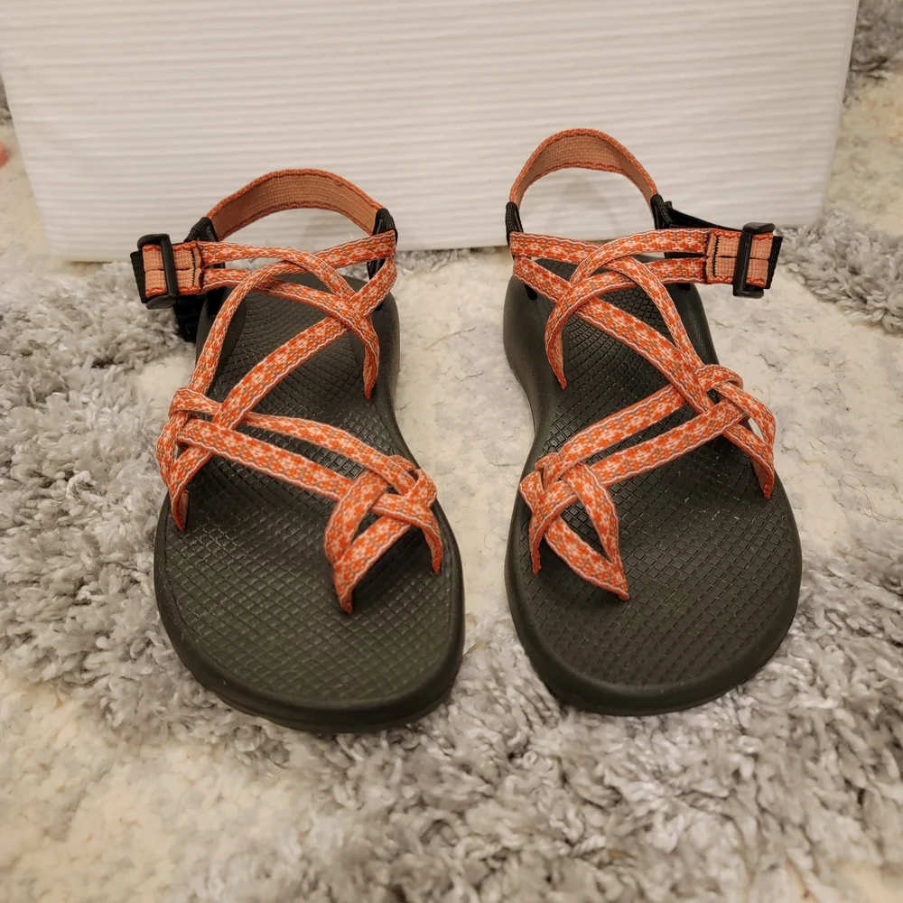Chaco Women's Orange Patterned Z/Cloud Strappy Sandals